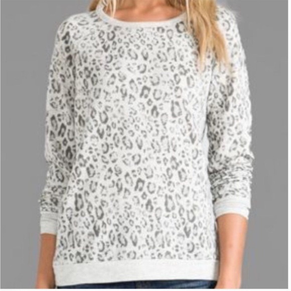 Josie Leopard Print Sweatshirt in Grey - Picture 8 of 14